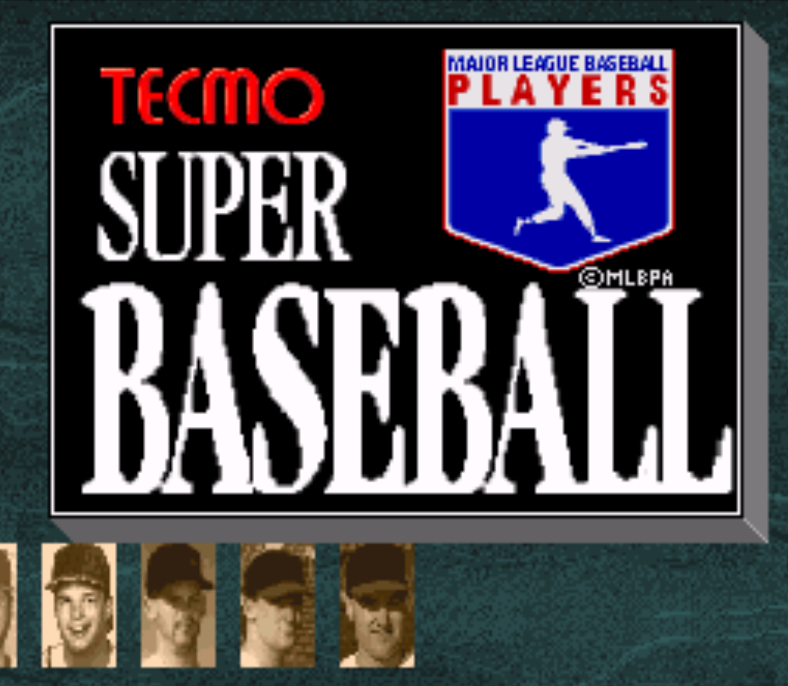 Tecmo Super Baseball Title Screen